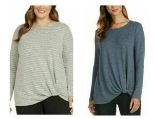  Max & Mia Ladies' Long Sleeve Side Twist Top  - Picture 1 of 20