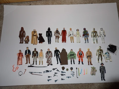 VINTAGE STAR WARS LARGE WEAPONS BLASTER AND FIGURE LOT NO REPRO ORIGINAL KENNER Cover
