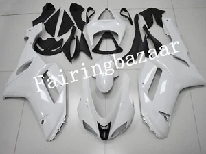 Fit for ZX6R 636 2007 2008 Pearl White ABS Injection Molded Bodywork Fairing Kit - Picture 1 of 6