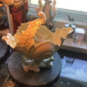 BELLEEK D128 VICTORIA MUSCHEL VASE GRÜNE MARKIERUNG TOP ZUSTAND - Bild 1 von 13
