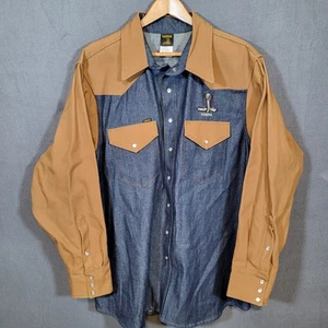 Lapco Heavy Duty Welding Two Tone Non FR Pearl Snap Shirt Size 19-36  - Picture 1 of 15
