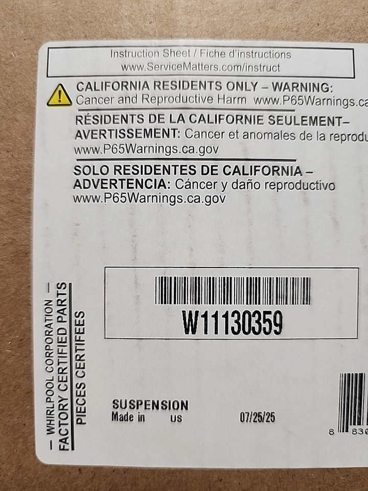 Whirlpool W11130359 - Pieza de repuesto original OEM Foto 1 de 1