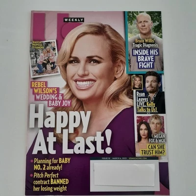 Us Weekly Magazine March 6 2023 Issue 10 Rebel Wilson Bruce Willis Megan Fox - Image 1 of 2