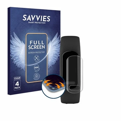 4x Full-Screen Schutz Folie für Garmin Vivosmart 5 3D Curved Edge Display - Bild 1 von 4