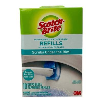 10 Refills Scotch-Brite Disposable Toilet Scrubber Refills w/ Built-in Cleaner - Image 1 of 4