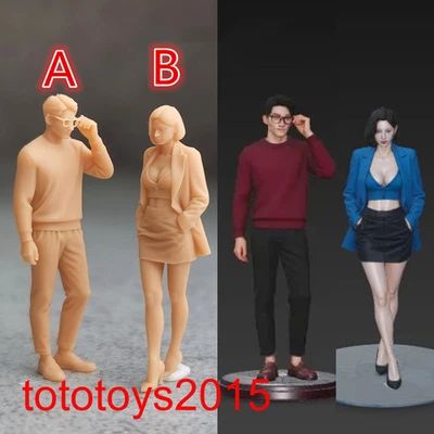 1/64 1/43 1/87 очки мужчин и костюм красоты Gilr сцены миниатюры фигурки куклы - Изображение 1 из 4