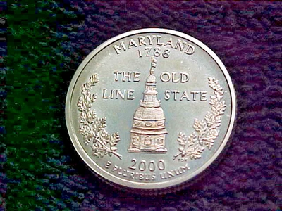 2000 S SILVER PROOF MARYLAND STATE  QUARTER - Image 1 of 2
