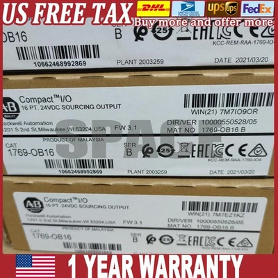 Sealed AB 1769-OB16 SER B Output Module Compact I/O 16 Pt 24VDC US Free Tax - Image 1 of 4