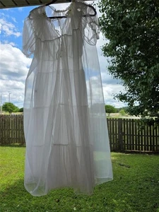 Vintage Amourelle Sheer peignoir set Lingerie gown XS/Small - Picture 1 of 24