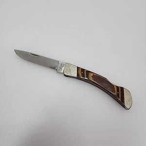 KA-BAR USA 1187 Rosewood Handle Stainless Lockback Pocket Knife Vintage Kabar  - Picture 1 of 15