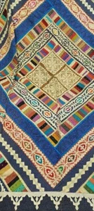 KANTHA QUILT BEDSPREAD COTTON HANDMADE PATCHWORK INDIAN BLANKET KING SIZE!CRAZY. - Picture 1 of 2