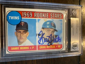 Graig Nettles Twins Yankees 1969 Topps # 99 Signed Autograph RC Rookie Card BAS - Bild 1 von 2