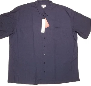 Cutter & Buck Men's Size 3XT Navy Blue Short Sleeve Front Button Shirt- NWT $72 - Picture 1 of 11