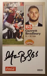 GARRETT BRADBURY Rookie AUTO Signed 2019 Senior Bowl Minnesota Vikings - Picture 1 of 1