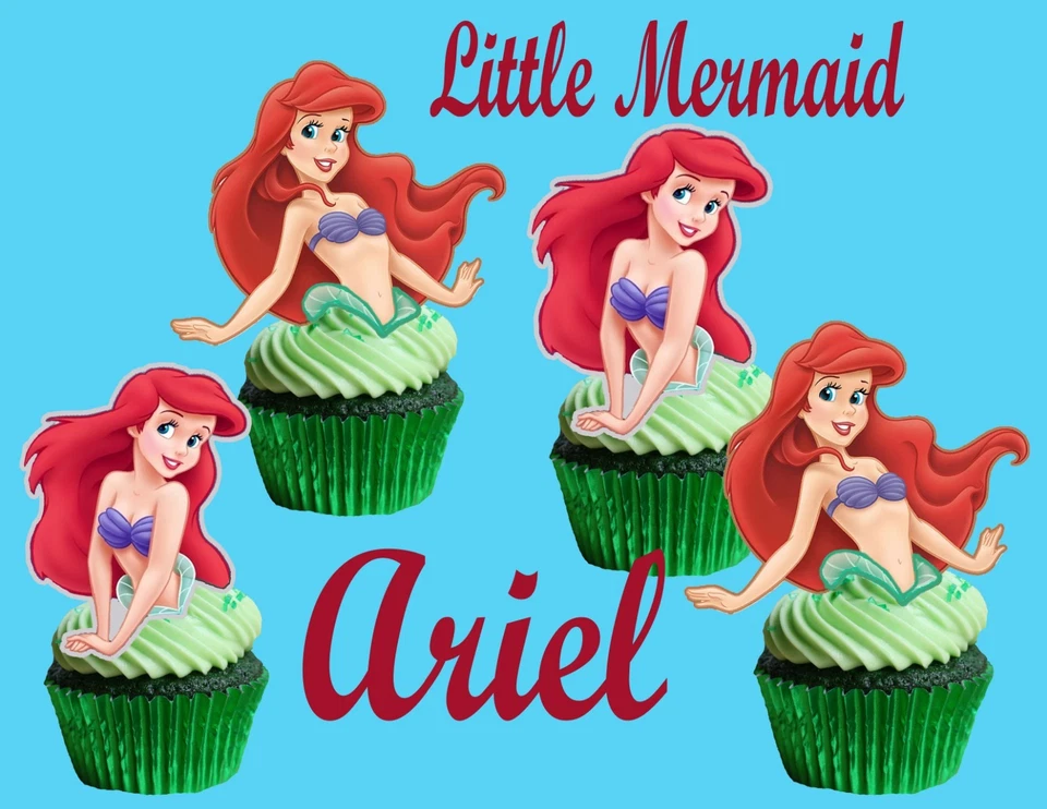 Topper para cupcakes Little Mermaid (12 piezas) Foto 1 de 1