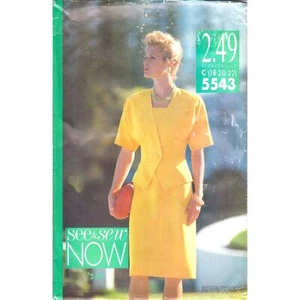 Butterick 5543 Schnittmuster, Damen 90er Kleid & Jacke Gr. 18-22 B40-44 - Bild 1 von 6