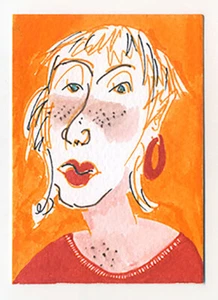 Original signed ACEO by Lucy Smith. Entitled 'The end of the holidays' - humour - Picture 1 of 1