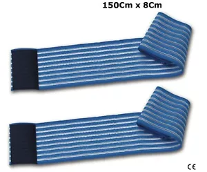 uc 2 fasce elastiche 150 Cm stimolazione muscolare ionoforesi x pelle di daino - Imagen 1 de 1