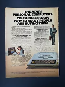 Vintage 1980 Atari 400 Personal Computer 2 Page Full Color Original Ad - Foto 1 di 2