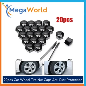 Black Wheel Nut Caps Covers Set of 20 Caps for HSV Holden VE Commodore WM VF - Picture 1 of 5
