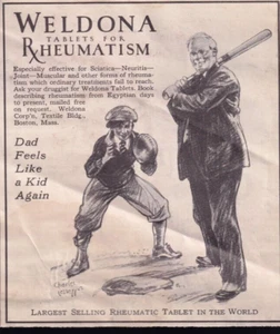 1928 Weldona Rheumatism Tablets Print Ad 6"x6" Hearst's Cosmopolitan Magazine - Picture 1 of 4