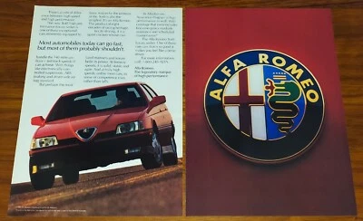 ALFA ROMEO 164S ПЕЧАТНАЯ РЕКЛАМА ЖУРНАЛ РЕКЛАМА ВЫСОКАЯ ПРОИЗВОДИТЕЛЬНОСТЬ РОСКОШНЫЙ СЕДАН - Изображение 1 из 4