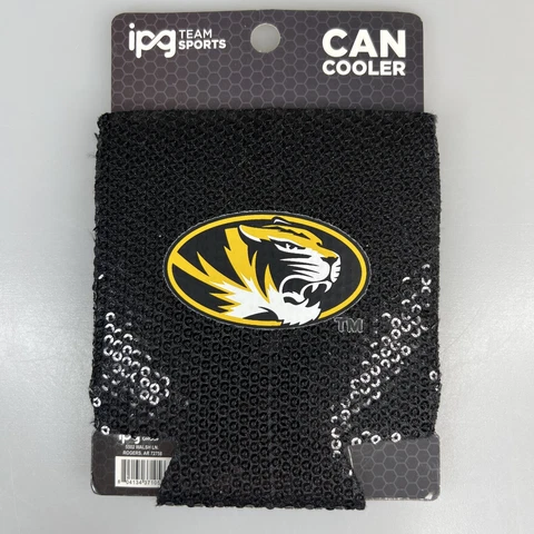 MISSOURI TIGERS MIZZOU RAH KOOZIE CAN COOLER HOLDER IPG SPORTS SEQUINS LADIES Cover