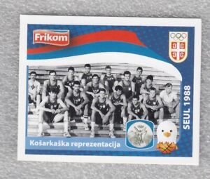 sticker Yugoslavia basketball nat. team Seoul 1988 Petrovic Kukoc Divac Radja