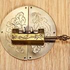 Chinese Vintage Antique Locks Old Style Flower Bird Padlock Brass Carved Z2N3