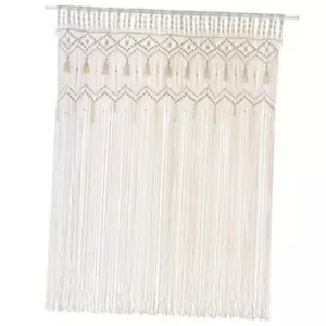 Macrame Wall Hanging Curtain Large Woven Window Curtains Handmade Boho Home 1 - Picture 1 of 7