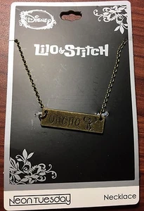 COLLAR DE PLACA DISNEY LILO & STITCH OHANA NUEVO CON ETIQUETAS - Imagen 1 de 2