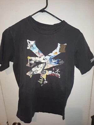 Camiseta Zoo York Niños Jóvenes Grande L Manga Corta ZY Gráfico Cuello Redondo Negra Foto 1 de 4