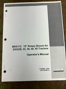 Case BRX172 72" Rotary Broom for D/DX29 33 35 40 45 Tractors Operator's Manual - Picture 1 of 2