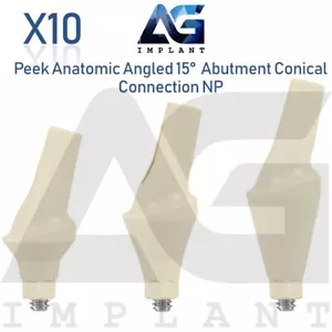 10 Peek Temporäre Anatomisch abgewinkelte 15° Prothese NP Konische Verbindung - Bild 1 von 5