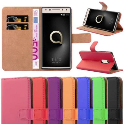 For Alcatel 5 Phone Case Leather Wallet Book Flip Folio Stand View Cover - Image 1 of 4