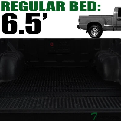 Topline For 99-07 Silverado/Sierra Stepside 6.5' Rubber Truck Bed Mat Liner -Blk - Image 1 of 4