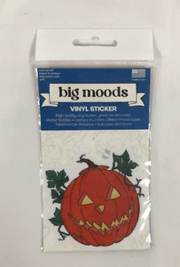 Big Moods Waterproof Indoor/Outdoor Jack-O'-Lantern Pumpkin Vinyl Sticker - Picture 1 of 9