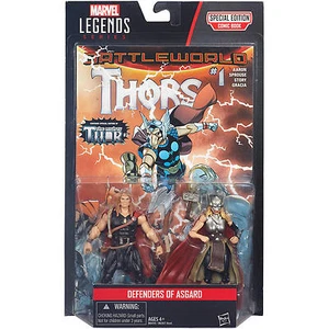 PAQUETE DE 2 CÓMICS MARVEL LEGENDS DEFENSORES DE ASGARD MARVEL'S ODINSON Y DAMA THOR - Imagen 1 de 4