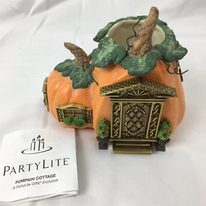 PartyLite Kürbis Landhaus Herbstdeko Kerze Teelichthalter Veggie Village - Bild 1 von 6