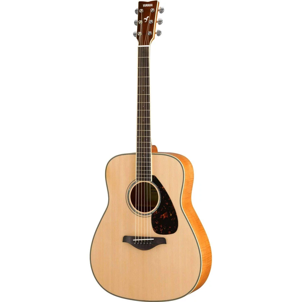 Yamaha FG840 Dreadnought Acoustic Guitar Natural Flamed Maple