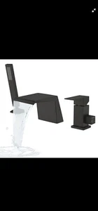 Waterfall Roman Tub Faucet with Hand Shower, Deck Mount Tub Filler Bathtub Fauc - Picture 1 of 1