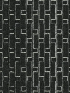 Holland & Sherry Wool Geometric Stripe Fabric - Django Obsidian 1.55 yds DE13702 - Picture 1 of 1