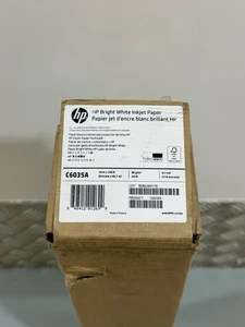 HP jasny biały papier atramentowy 610mm X 45m 90GSM C6035A - fabrycznie nowy w pudełku - Zdjęcie 1 z 4