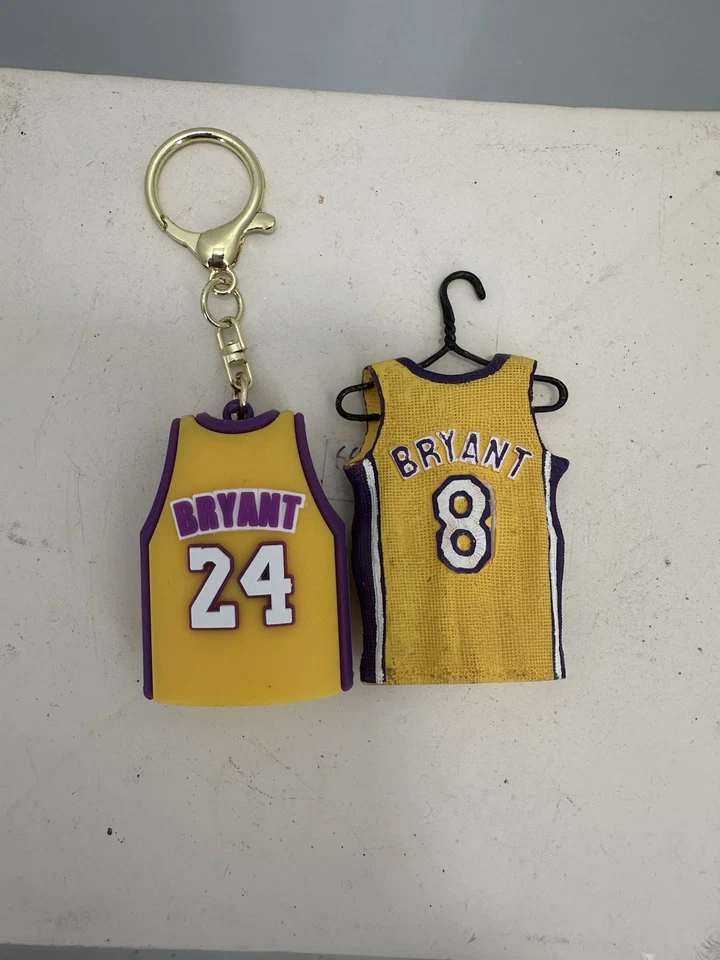 Set Of Two Kobe Bryant #8 And #24 Jersey Ornament And keychain - Image 1 of 2