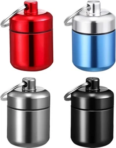 Soporte Impermeable Aluminio Píldora Llavero Contenedor Aluminio Estuche Caja para Monedero - Imagen 1 de 7