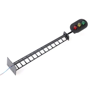 1:87 Scale 8.3cm Railway Signal Traffic Light Black Post With Ladder Model - Picture 1 of 11