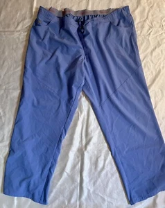 Greys Anatomy Signature Plus Size 5X Light Blue Scrub Pants Drawstring - Picture 1 of 6