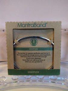 Mantraband Stainless Steel Adjustable Bracelet 'Gratitude' NIB - Picture 1 of 4