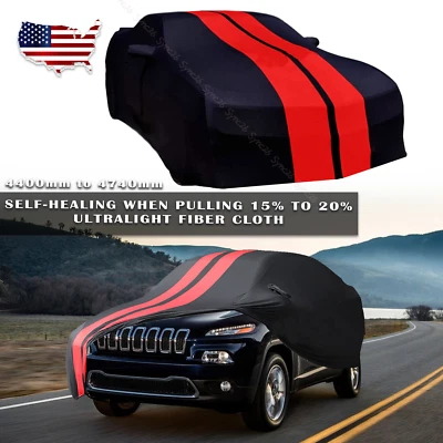 Car Cover Indoor Stain Stretch Dustproof Custom For JEEP  Cherokee Red/Black Foto 1 de 4