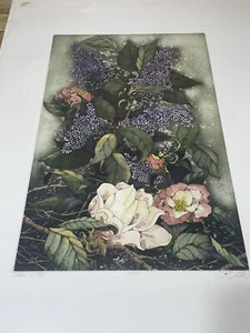 Beki Killorin Limited Edition Print Lilacs Flowers 104/350 19x26 - Picture 1 of 8